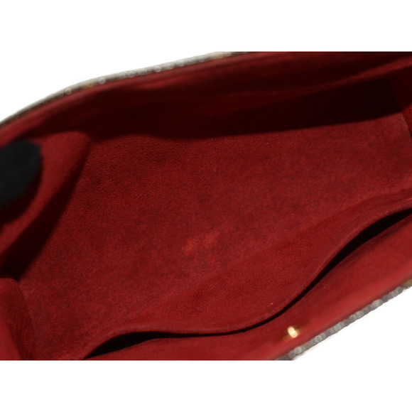 Louis Vuitton Interior Recital Monogram Brown Handbag Canvas Red - Picture 7 of 8